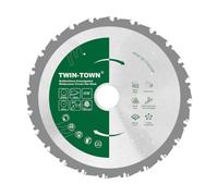 TWIN-TOWN Lame de scie 216 x 30 mm avec 24 dents HM, idéale pour bois, métal, aluminium | Lame de scie circulaire multi-matériaux de 216 mm compatible avec Bosch, Makita, Metabo