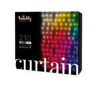 Twinkly Rideau lumineux Curtain 210 LED RGB+Blanc — App, Alexa/Google Home, IP44, 1,5×2,1 m