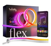 Twinkly Flex - Tube Lumineux Flexible avec LED RGB - Éclairage de décoration intérieure - Contrôlé par App, fil blanc, 2m