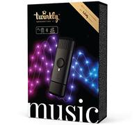 Twinkly Music, Capteur Sonore pour Lumières LED, Capteur Bluetooth et Wi-Fi pour Synchroniser avec la Musique et Lumières Intelligentes via App, Alimentation USB, Noir