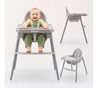 Twinky® Chaise Haute Bébé Eco Évolutive, Pliable & Réglable Siège Repas Confort De 6 Mois À 3 Ans Multifonction Multicolore
