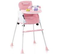 Twinky® Chaise haute bébé - Rose - Chaise haute pour enfant 2 en 1 - Chaise de salle à manger pliante, poussette - Chaise évolutive et chaise bébé pour nouveau-né