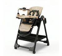 Twinky® Chaise Haute Bébé EXPLORE | Évolutive, Pliable & Réglable | Siège Repas Confort de 6 Mois à 3 Ans | Beige et Noir