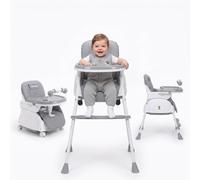 Twinky® Chaise Haute Bébé Évolutive Gris Pliable & Réglable Siège Repas Confort De 6 Mois À 3 Ans Multifonction Multicolore