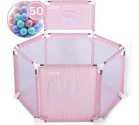 Twinky® Parc Bébé Pliable - Parc De Jeux Avec 50 Balles De L'océan - Playpen Pour Enfant Multicolore