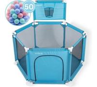 Twinky® Parc Bébé Pliable - Parc De Jeux Avec 50 Balles De L'océan - Playpen Pour Enfant Multicolore