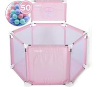 Twinky® Parc Bébé Pliable - Parc De Jeux Avec 50 Balles De L'océan - Playpen Pour Enfant Multicolore