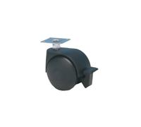 Twiny 754410 Roulette double 50 mm platine 35x35 mm avec frein