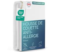 Twinzen Housse Anti Acarien pour Couette 140x200 cm - Protege Couette Anti Acarien avec Fermeture Éclair - Oeko-Tex