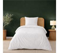Twinzen Housse De Couette 140x200 cm avec 1 Taie Oreiller 65x65 cm, Blanc - Parure de Lit 140x200 en Microfibre - Oeko-Tex