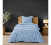 Twinzen Housse De Couette 140x200 cm avec 1 Taie Oreiller 65x65 cm, Bleu - Parure de Lit 140x200 en Microfibre - Oeko-Tex