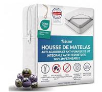 Twinzen - Housse Matelas 80x160 x 20 cm Anti-Acarien et Punaises de Lit - Housse Protection Matelas avec Fermeture Éclair - Bi-Ome et Oeko-Tex