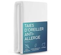 Twinzen Lot de 2 Housse Oreiller Anti Acarien 40x80 cm - Protege Oreiller Hypoallergéniques & sans Traitement Chimique