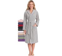 Twinzen - Peignoir de Bain Femme avec Capuche - 100% Coton Éponge | Tissu Confortable, Doux et Absorbant · Oeko-Tex · Robe de Chambre Sortie de Bain · Poches et Ceinture