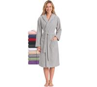 Twinzen - Peignoir de Bain Femme avec Capuche - 100% Coton Éponge | Tissu Confortable, Doux et Absorbant · Oeko-Tex · Robe de Chambre Sortie de Bain · Poches et Ceinture