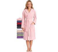 Twinzen - Peignoir de Bain Femme avec Capuche - 100% Coton Éponge | Tissu Confortable, Doux et Absorbant · Oeko-Tex · Robe de Chambre Sortie de Bain · Poches et Ceinture