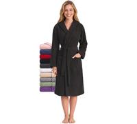Twinzen - Peignoir de Bain Femme avec Capuche - 100% Coton Éponge | Tissu Confortable, Doux et Absorbant · Oeko-Tex · Robe de Chambre Sortie de Bain · Poches et Ceinture
