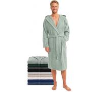 Twinzen Peignoir de Bain Homme Eponge, Coton Oeko-Tex | Certifié Oeko-Tex · Tissu Doux et Absorbant · Capuche, 2 Poches et 1 Ceinture · Spa, Piscine, Salle de Sport