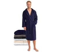 Twinzen Peignoir de Bain Homme Eponge, Coton Oeko-Tex | Certifié Oeko-Tex · Tissu Doux et Absorbant · Capuche, 2 Poches et 1 Ceinture · Spa, Piscine, Salle de Sport