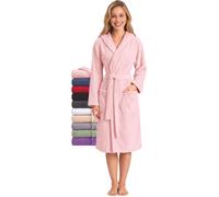 Twinzen - Peignoir femme en polaire avec capuche - 100% coton - Taille S