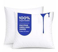 Twinzen Protege Oreiller 40x60 cm, Lot de 2 - Housse Oreiller 40x60 Imperméables - Lavables à 90°C - Anti-Acariens, Oeko-Tex, pour Peaux Sensibles