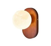 TWISAXC Applique murale rechargeable d'intérieur en verre sphérique couleur | laiteux, style vintage élégant, idéale pour les couloirs et les chambres. Lampe magnétique rechargeable USB.