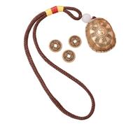 TWISAXC Figurine en laiton en forme de carapace de tortue - Décoration créative pour homme - Petit pendentif forme de carapace de tortue - Accessoire de