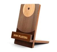 TWISAXC Présentoir à disques vinyles « Now Playing » en Bois, Style rétro | avec support lumineux Yuandian.