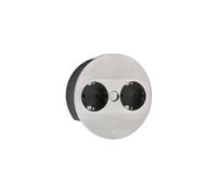 Twist 2 Prise Double Encastrée Ronde Ø 115 T 45 mm 2 Unités