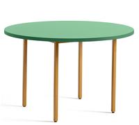 HAY Table à manger Two-Colour Ø120 cm Ochre-green mint