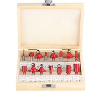Twotrees Fraises 6,35 mm pour Bois - Lot de 15 - 1 kit