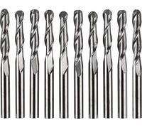 Twotrees Fraises en Bout Double Tranchant Tête Ronde - Lot de 10 - 3,175 mm