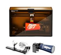 Twotrees TS5 Graveur laser rotatif pour bouteilles en verre, machine CNC pré-assemblée pour la gravure d'objets ronds sur bois, métal, verre