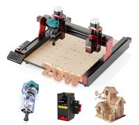 Twotrees TTC450 Pro CNC Router Zone de travail CNC 460 x 460 x 80 mm pour gravure, coupe MDF, acrylique, bois massif nylon avec kit de tondeuse 800 W bois tondeuse routeur broche et module laser de
