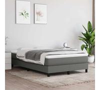 Twovex Cadre de lit à sommier tapissier gris foncé en tissu 120 x 200 cm