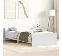 Twovex Cadre de lit blanc 75 x 190 cm en pin
