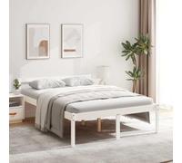 Twovex Lit pour personnes âgées, blanc, en pin massif, 135 x 190 cm