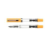 TWSBI Stylo plume Eco-T Saffron, chargement à piston, corps transparent en résine, stylet F ou M