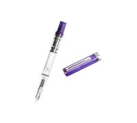 TWSBI Stylo stylographique Eco transparent violet, chargement à piston, stylet en acier F/M, 13 cm