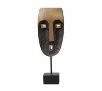 TWTCZOZ Sculpture en Résine Statuette Visage Décoratif Statue Abstraite Ornement de Table sur Support Métal Effet Bois Léger Adaptée au Salon Bureau Entrée Console Table de Chevet