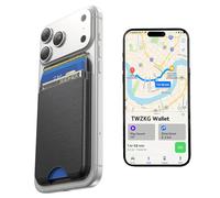 TWZKG Portefeuille MagSafe, fonctionne avec Apple Find My, 5 porte-cartes - Portefeuille magnétique fin pour téléphone portable pour iPhone 17/16/15/14/13/12 Pro Max Plus Air, cuir végétalien avec