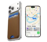 TWZKG Portefeuille MagSafe, fonctionne avec Apple Find My, 5 porte-cartes - Portefeuille magnétique fin pour téléphone portable pour iPhone 17/16/15/14/13/12 Pro Max Plus Air, cuir végétalien, blocage