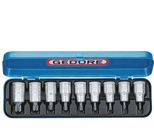 TX20 - TX60 Torx 1/2" Gedore Douille De Tournevis 9 Pièces