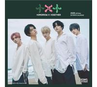 TXT Official | Mini calendrier mural mensuel 2025 17,8 x 35,6 cm | Sans plastique | BrownTrout | K-Pop Korean Boy Band Temptation