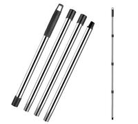 txuzong Manche Télescopique en Acier Inoxydable 40-147cm | | Perche Rétractable pour Nettoyage avec Poignée Ergonomique PP | Balai, Lave-Vitre & Lavage Voiture | Maison, Hôtel, Lave-Auto