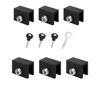 txuzong Verrou Baie Coulissante 6 Pièces - Serrure Fenêtre Coulissante en Alliage d'Aluminium - Sécurité Durable pour Portes et Fenêtres Coulissantes, Baies Vitrées