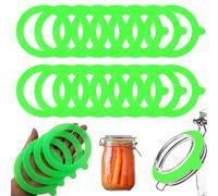 TXXATX 15 Stück Joint Bocaux Le Parfait 69x95mm Caoutchouc Bocaux Silicone Joint Bocaux Réutilisable Joint Caoutchouc Bocaux Remplaçable pour Bocaux de Conservation Bocaux en Verre Bocaux - Vert