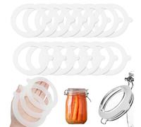 TXXATX 15 Stück Joint Bocaux le Parfait 69x95mm Caoutchouc Bocaux Silicone Réutilisable Joint Caoutchouc Remplaçable pour Conservation en Verre - Blanc