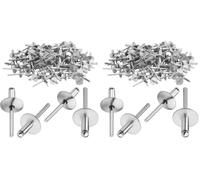TXXATX 4,8 x 12 mm Rivet Pop Tête Large 120 Pièces Rivets Aveugles en Aluminium Argent pour Travail du Bois Ameublement Tôlerie Automobile Équipements Mécaniques et Industrie (Lot de 2)