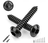 TXXATX M4x10mm Vis Penture Torx 70 Pièces M4 Vis Acier Inoxydable A2 V2A | Vis Bois Noire, avec 2 Embout Torx, pour Panneaux Acoustiques, Armoires, Meubles, Portes, Fenêtres